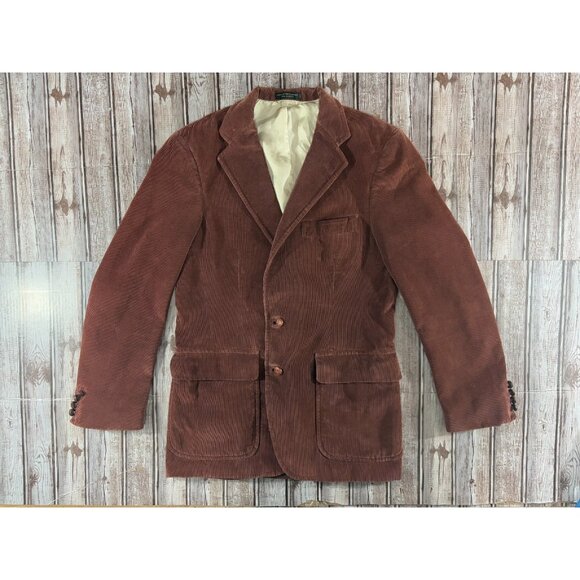 Polo Ralph Lauren University Club Corduroy Blazer Jacket color burgundy Vintage